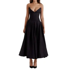 Clearance Lady Strapless Dress Women Dresses