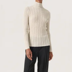 Best Laisa Metallic Turtleneck Sweater Women Sweaters & Cardigans