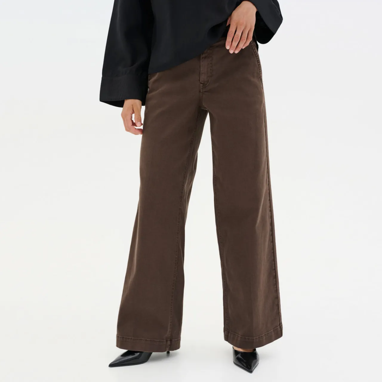 Hot Lara Wide-Leg Trousers Women Trousers & Shorts