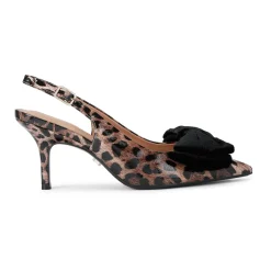 Sale Lavish Leopard Bow Pumps Women Heels
