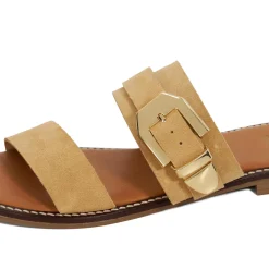 Online Lawe Suede Double Strap Flat Sandals Women Sandals