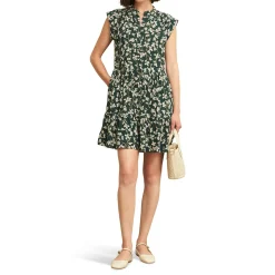 Hot Layla Floral Flared Mini Shirt Dress Women Dresses