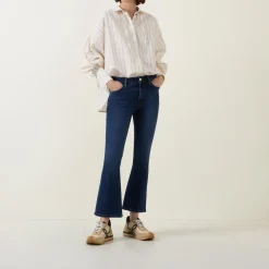 New Le Crop Mini Boot Mid-Rise Jeans Women Denim