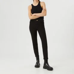 Online Le High Rise Slim Fit Straight Leg Jeans Women Denim
