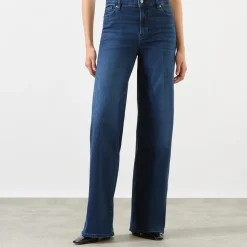Discount Le Slim Palazzo High-Rise Wide Leg Jeans Women Denim