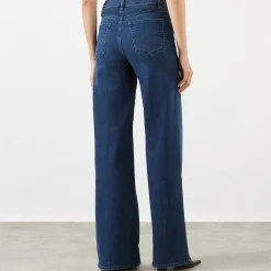 Discount Le Slim Palazzo High-Rise Wide Leg Jeans Women Denim