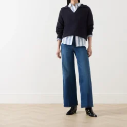 New Le Slim Palazzo Wide-Leg Jeans Women Denim