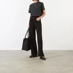 Hot Le Slim Palazzo Wide-Leg Trousers Women Denim