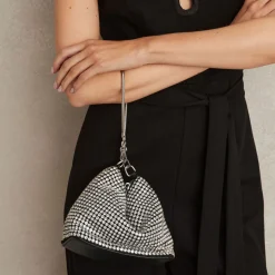 Discount Leah Crystal-Embellished Pouch Bag Women Shoulder Bags