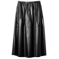Leather Pleated Skirt Women Skirts