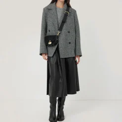 Leather Pleated Skirt Women Skirts
