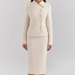 Lena Boucle Pencil Skirt Women Skirts
