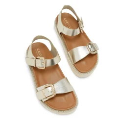 Discount Lenora Metallic Flat Sandals Women Sandals