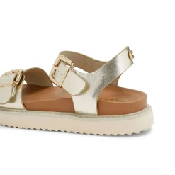 Discount Lenora Metallic Flat Sandals Women Sandals
