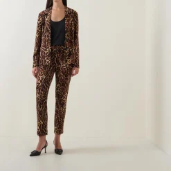 Outlet Leopard Print Single Breasted Blazer Women Coats & Jackets