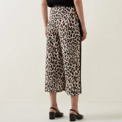 Sale Leopard Side-Panel Cropped Trousers Women Trousers & Shorts