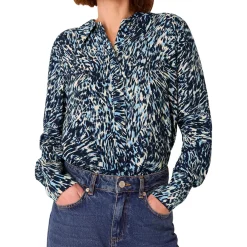 Hot Leopard Swirl Shirt Women Tops