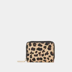 Discount Leopard Zip-Around Compact Purse Women Wallets