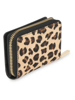 Discount Leopard Zip-Around Compact Purse Women Wallets