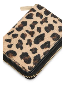 Discount Leopard Zip-Around Compact Purse Women Wallets