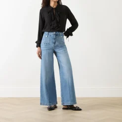 Lesienna Ruffle Blouse Women Tops