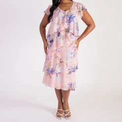 Outlet Lily Tiered Chiffon Dress Women Dresses