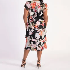Sale Lily Tiered Chiffon Dress Women Dresses