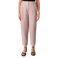 Sale Linen Barrel Leg Trousers Women Trousers & Shorts