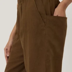 Sale Linen Cropped Trousers Women Trousers & Shorts