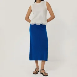 Linen Knitted Skirt Women Skirts