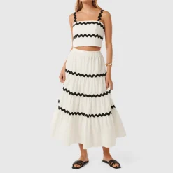 Best Lissy High-Rise Tiered Skirt Women Skirts