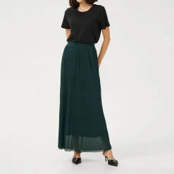 Online Liva High-Waist Chiffon Skirt Women Skirts