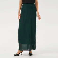 Online Liva High-Waist Chiffon Skirt Women Skirts
