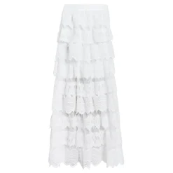 Online Lizi Lace Ruffle Skirt Women Skirts