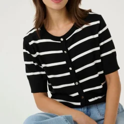 Online Lizza Striped Cardigan Women Sweaters & Cardigans