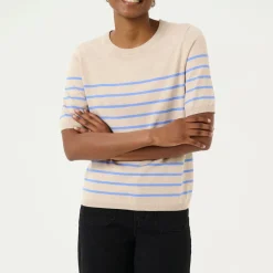 Online Lizza Striped Knit Top Women Sweaters & Cardigans
