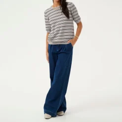 Sale Lizza Striped Knit Top Women Sweaters & Cardigans