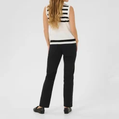 Hot Lizza Striped Knitted Sweater Vest Women Sweaters & Cardigans