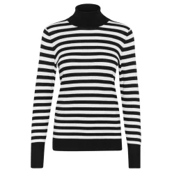 Lizza Striped Turtleneck Sweater Women Sweaters & Cardigans