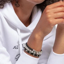 Online Lobster Clasp Leather Bracelet Women Bracelets