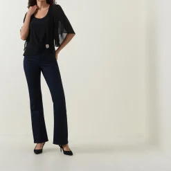 Outlet Logo Bootcut Jeans Women Denim