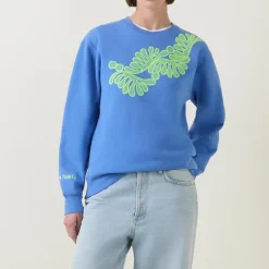 Online Logo Botanical Sweatshirt Women Sweatshirts & Hoodies