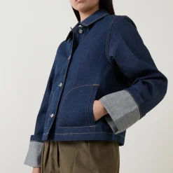 Discount Logo Denim Jacket Women Coats & Jackets