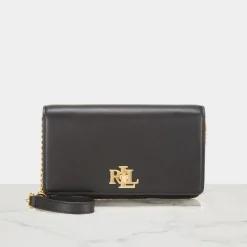 Logo Leather Chain Wallet Women Wallets