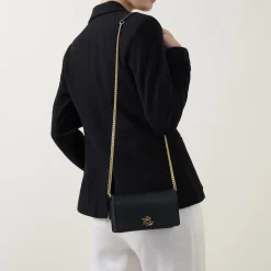 Logo Leather Chain Wallet Women Wallets