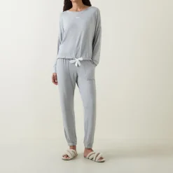 New Logo Long Pyjama Set Women Sleepwear