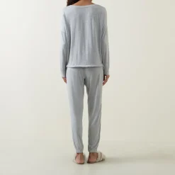 New Logo Long Pyjama Set Women Sleepwear