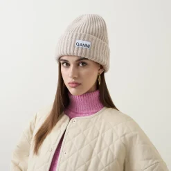 Hot Logo Ribbed Beanie Hat Women Hats