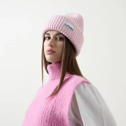Hot Logo Ribbed Beanie Hat Women Hats