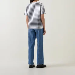 Hot Logo Striped T-Shirt Women Tops